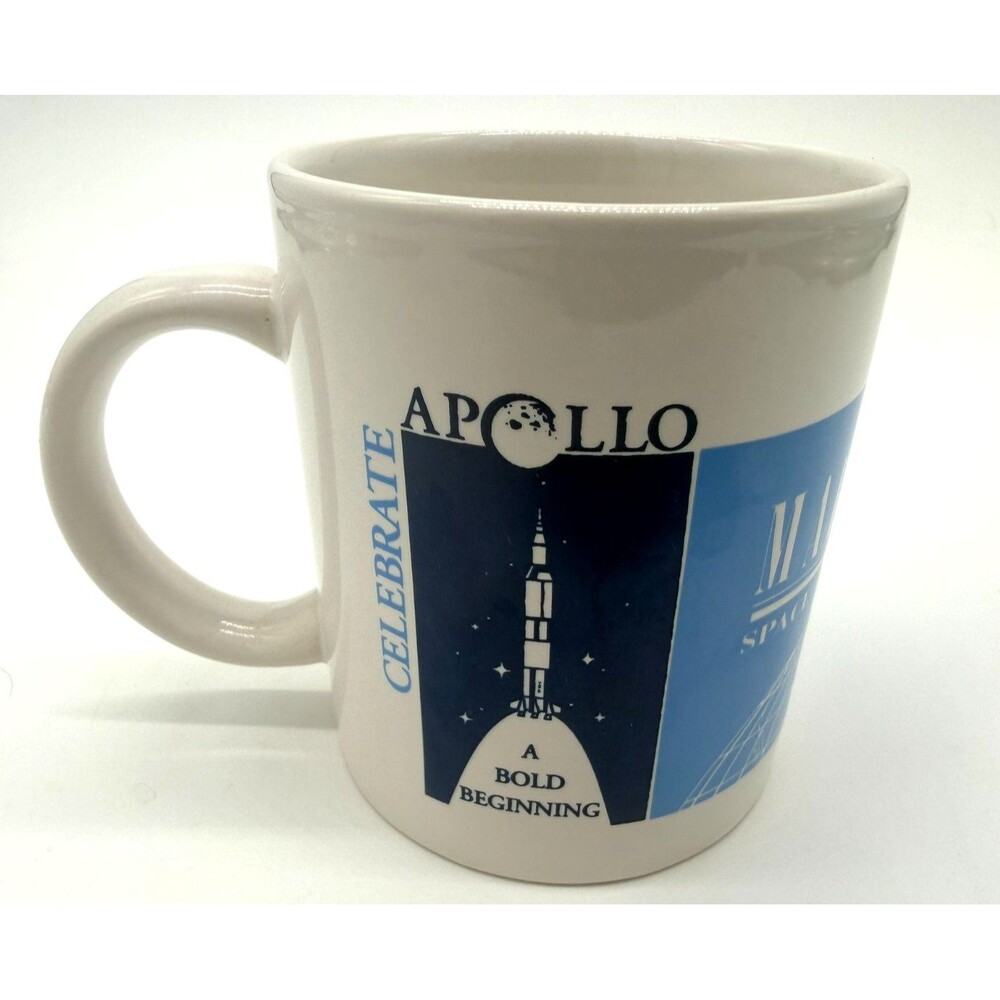 Vintage NASA Marshall Space Flight Center Apollo 25 Years Coffee Mug Cup 1994